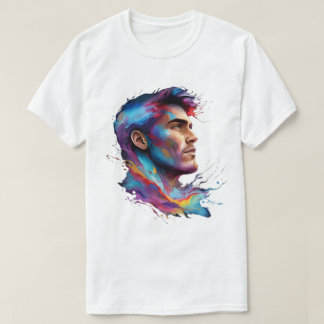 Kleurrijk Artistic Face T-Shirt – Uniek design