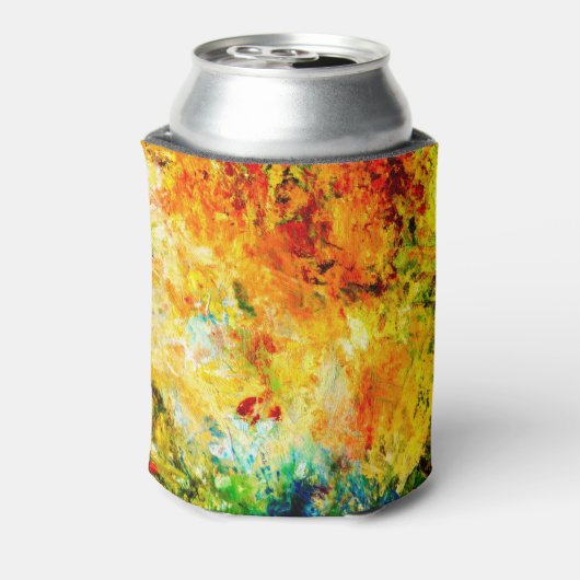 Kleurrijk artistiek palet blikjeskoeler (Blikje Achterkant)