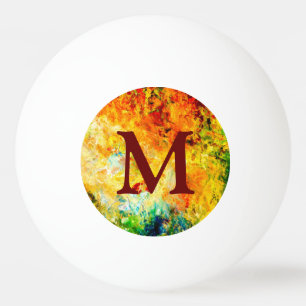 Kleurrijk artistiek palet pingpongballen