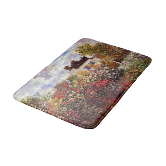 Kleurrijk artistiek tuinlandschap badmat (Gekanteld)
