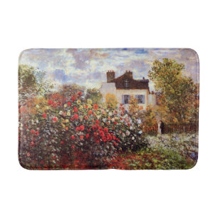 Kleurrijk artistiek tuinlandschap badmat