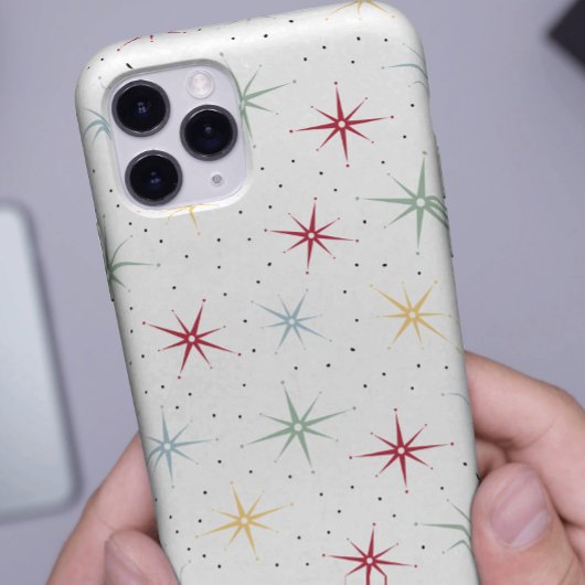 Kleurrijk atoompatroon met midden-eeuwse uitbarsti Case-Mate iPhone case