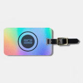 Kleurrijk bagagelabel met zachte kleuren en achter (Voorkant horizontaal)