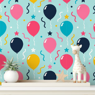 Kleurrijk ballonfeestje behang