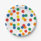 Kleurrijk balpatroon papieren bordje (Voorkant)