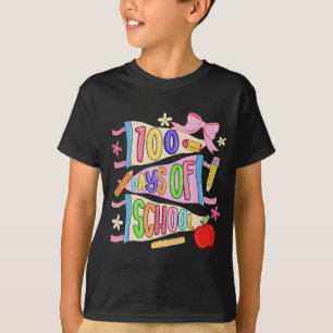 Kleurrijk bannerontwerp voor 100 dagen school t-shirt