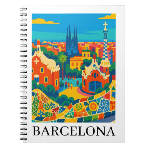Kleurrijk Barcelona Spanje Reis Sagrada Familia Notitieboek