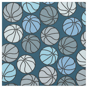 Kleurrijk basketbalpatroon stof