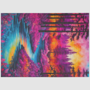 Kleurrijk Batik Forest Art Tissue Paper Tissuepapier