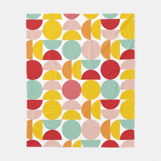 Kleurrijk Bauhaus Fleece Deken (Voorkant)