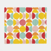 Kleurrijk Bauhaus Fleece Deken (Voorkant (Horizontaal))