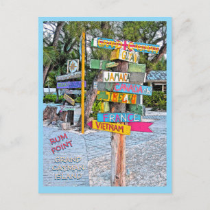 KLEURRIJK BEBORDING (LANDEN) RUM POINT, GR.CAYMAN BRIEFKAART