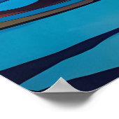 Kleurrijk Beer Abstract schilderen Cabine Art Poster (Hoek)