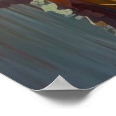 Kleurrijk Beer Abstract schilderen Cabine Art Poster (Hoek)