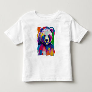 Kleurrijk Beer portret Kinder Shirts