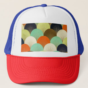 Kleurrijk behang: artistiek ontwerp. trucker pet