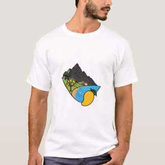 Kleurrijk berglandschap Natuurliefhebber T-shirt