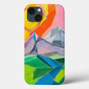 Kleurrijk berglandschap telefoonhoesontwerp iPhone 13 hoesje