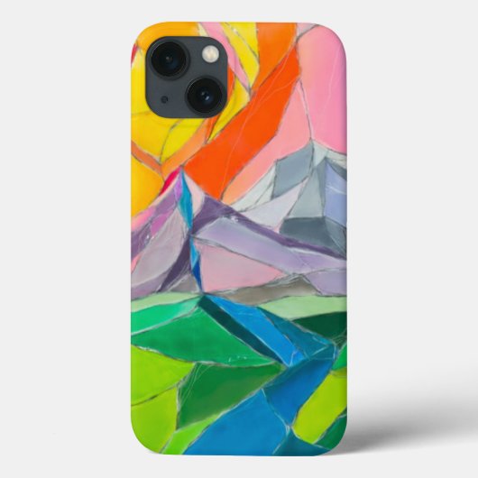 Kleurrijk berglandschap telefoonhoesontwerp Case-Mate iPhone case (Achterkant)