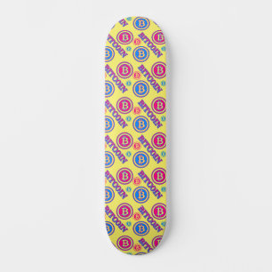 Kleurrijk Bitcoin-patroon Skateboard
