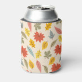 Kleurrijk blad Herfst patroon Blikjeskoeler (Blikje Achterkant)