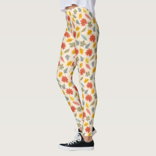 Kleurrijk blad Herfst patroon Leggings
