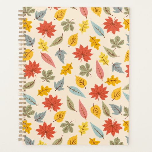 Kleurrijk blad Herfst patroon Planner (Voorkant)