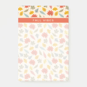 Kleurrijk blad Herfst patroon Post-it® Notes