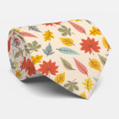 Kleurrijk blad Herfst patroon Stropdas (Opgerold)