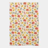 Kleurrijk blad Herfst patroon Theedoek (Verticaal)