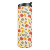 Kleurrijk blad Herfst patroon Thermosbeker (Gedraaid links)
