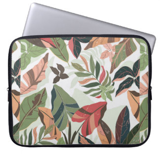 Kleurrijk blad in de tuin, illustratief laptop sleeve
