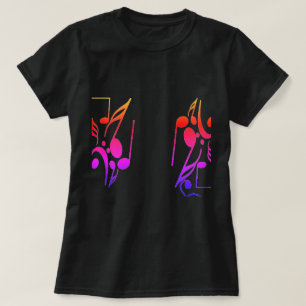 Kleurrijk blad Muziek T-shirt