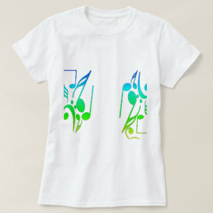 Kleurrijk blad Muziek T-shirt
