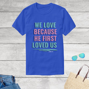 Kleurrijk Blauw Christelijke Mannen Vrouwen Geloof T-shirt