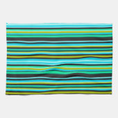 Kleurrijk Blauw Gestreept Theedoek (Horizontaal)