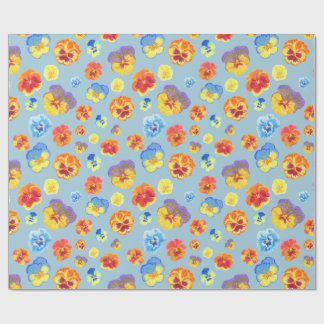 Kleurrijk Blauw Viooltje Cadeaupapier