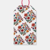 Kleurrijk Bloem Feest Borduurwerk Party Bedankt Cadeaulabel (Achterkant)