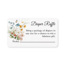 Kleurrijk Bloemen Boeket Luier Raffle Baby shower