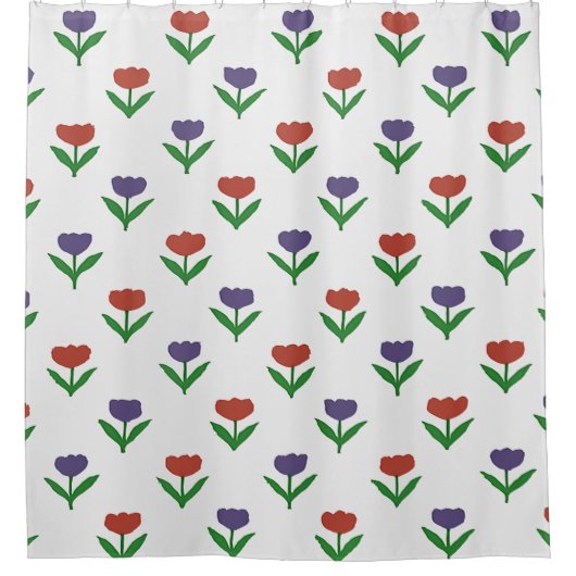 Kleurrijk Bloemen Douchegordijn (Voorkant)