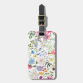 Kleurrijk bloemendesign in vintage stijl bagagelabel (Voorkant verticaal)