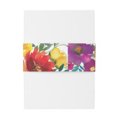 Kleurrijk Bloemendiner voor de Proefbruiloft Uitnodigingen Wikkel (Achterkant Voorbeeld)