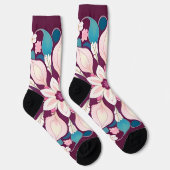 Kleurrijk bloemenmandala ontwerp sokken (Rechts)