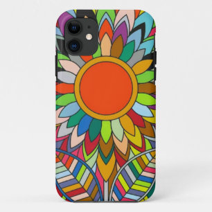 kleurrijk bloemenontwerp mandala yaei iPhone 11 hoesje