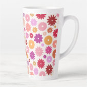 Kleurrijk Bloemenpatroon Latte Mok (Rechts)