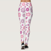 Kleurrijk Bloemenpatroon Ontwerp Leggings (Achterkant)