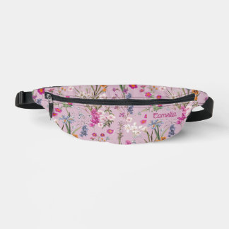 Kleurrijk Bloemenpatroon Paarse Roze Custom Heuptasje