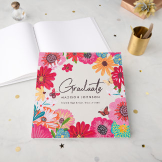 Kleurrijk Bloemig Afstudeerfeest  Gastenboek