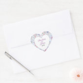 Kleurrijk bloemig Lijst- Save the Date Hart Sticker (Envelop)