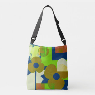 Kleurrijk Bloemmotief Boodschappentas – Schattig e Crossbody Tas
